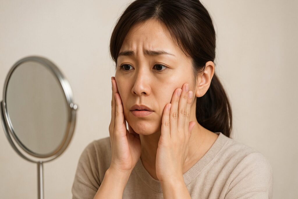 たるみに悩む30代女性
